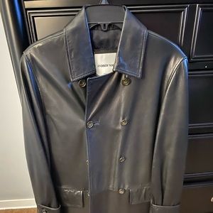 Leather car coat
